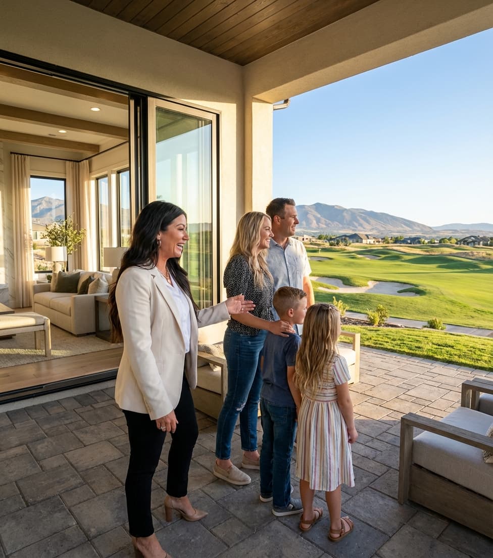 Christina Lovell helping a family find their dream home